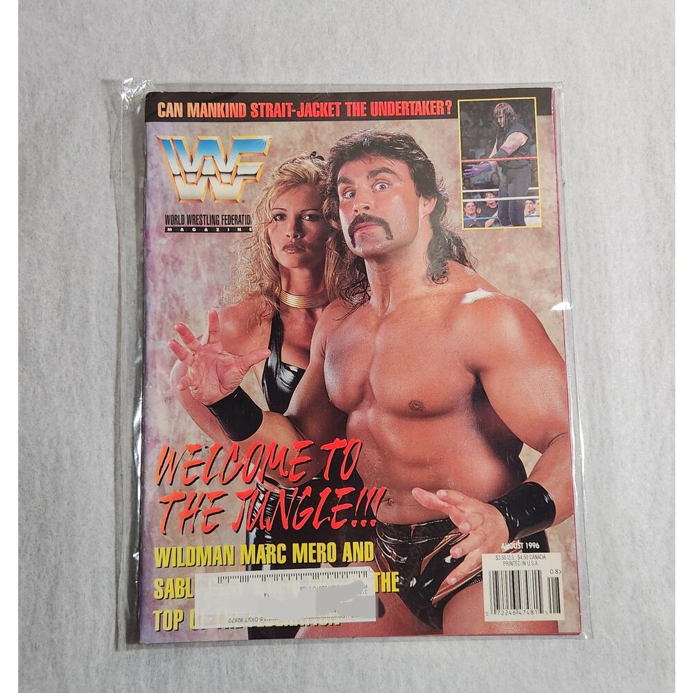 WWF Magazine Marc Mero & Sable Vintage August 1996 Magazine Pre-owned